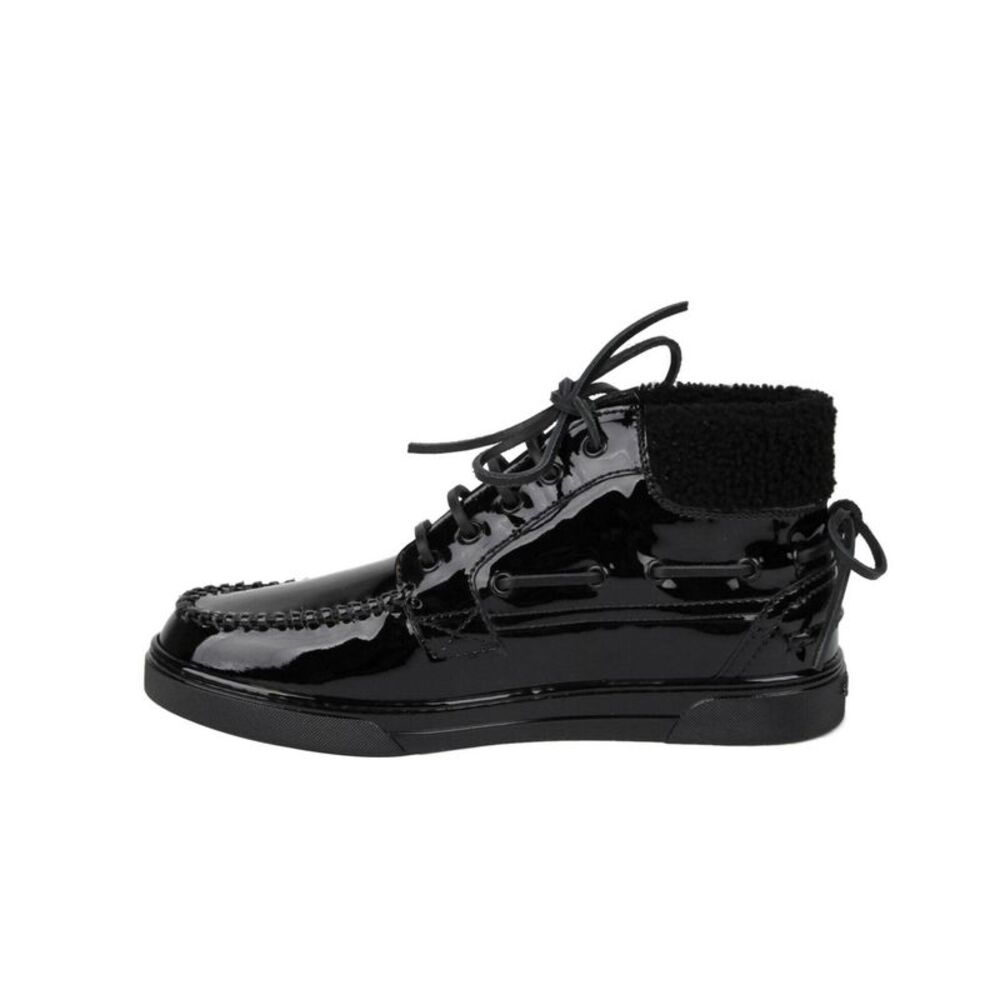 Saint Laurent Men's Black Patent Leather Hi Top Sneakers (40 EU / 7 US) - Picture 7 of 8